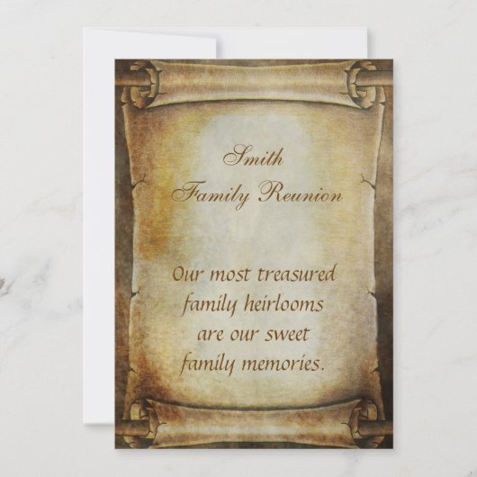 Antiek Scroll Reunion Aankondiging (Voorkant)