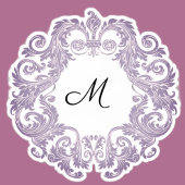 Antiek Scrollwork Paars Sticker