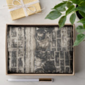 Antiek Sepia Autumn Pumpkins Brick Tissuepapier (Geschenk)