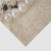  Antiek Sepia Brown White Pearls Texture Tissuepapier (Detail)