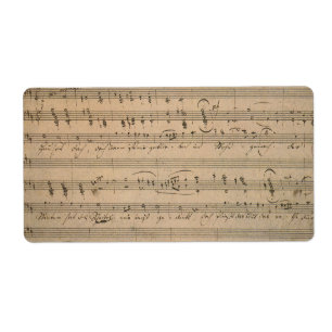 Antiek Sheet Music, Song of the Old Man, 1822 Etiket