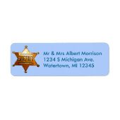 Antiek Sheriff's Badge Etiket (Voorkant)