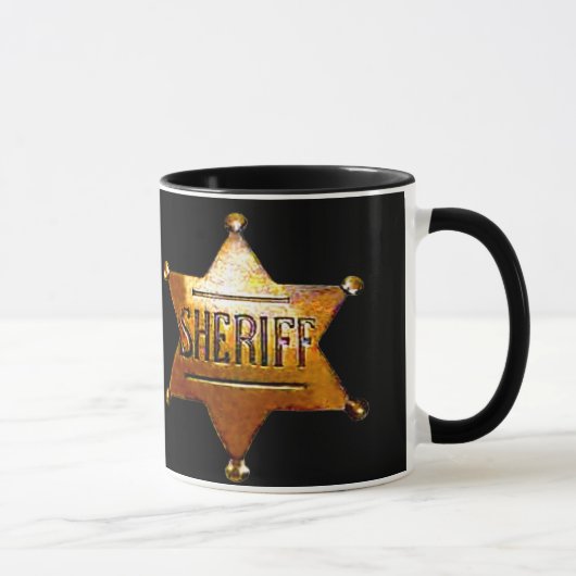 Antiek Sheriff's Badge Mok (Rechts)