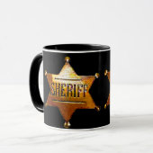 Antiek Sheriff's Badge Mok (Voorkant links)