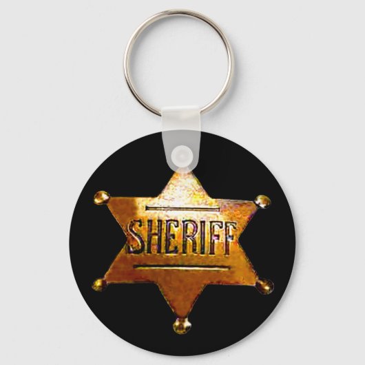 Antiek Sheriff's Badge Sleutelhanger (Voorkant)