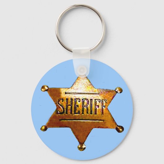 Antiek Sheriff's Badge Sleutelhanger (Voorkant)