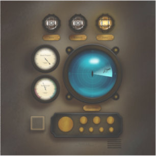 Antiek Ship Control Panel Retro Steampunk Grunge Sticker