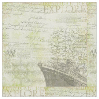 Antiek-Ship Cotton Fabric Stof