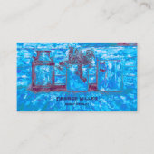 Antiek Shop Blue Art Rustieke Jugs Visitekaartje (Voorkant)