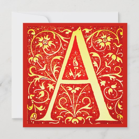 Antiek siermonogram - hoofdletter A (Voorkant)