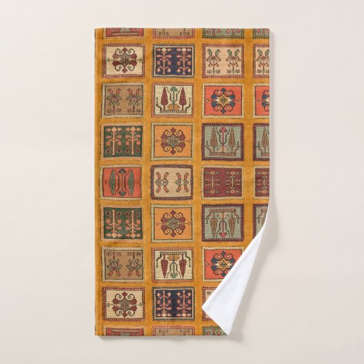 Antiek  Sinaasappel Terracotta Kilim Turks Bad Handdoek (Handdoek)