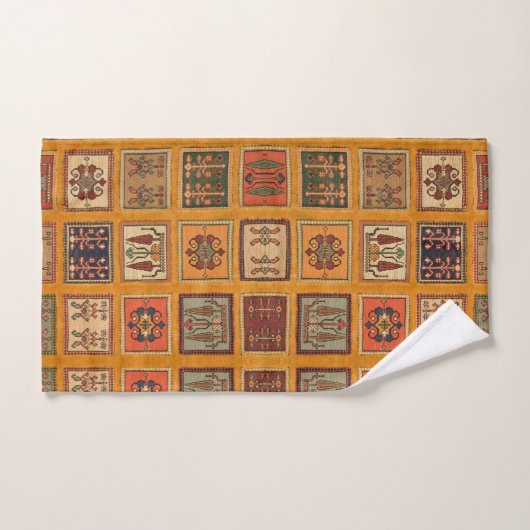 Antiek  Sinaasappel Terracotta Kilim Turks Bad Handdoek (Handdoek)
