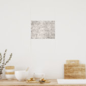 Antiek Sjabloon van de Tekst van het Gebied Blank Poster (Keuken)