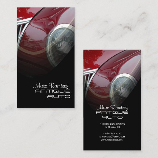 Antiek sjabloon voor automatisch herstel visitekaartje (Voorkant / Achterkant)