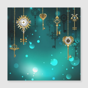 Antiek Skeleton Keys op groene achtergrond