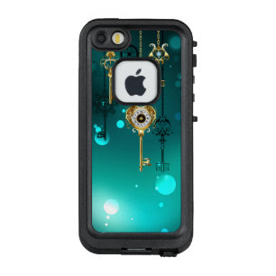 Antiek Skeleton Keys op groene achtergrond LifeProof FRÄ’ iPhone SE/5/5s Hoesje