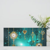 Antiek Skeleton Keys op groene achtergrond Menu (Staand voorkant)