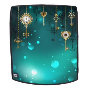 Antiek Skeleton Keys op groene achtergrond Rugtassen