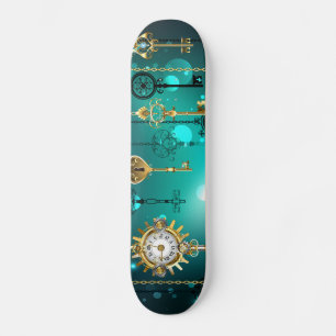 Antiek Skeleton Keys op groene achtergrond Skateboard