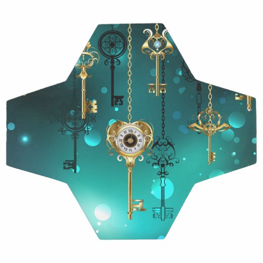 Antiek Skeleton Keys op groene achtergrond Voetbal (Enkel)