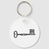 Antiek skeletsleutelgravering sleutelhanger (Voorkant)