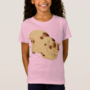 Antiek Slaapkat Japans Woodblock Ukiyo-e T-shirt
