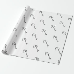 Antiek sleutel cadeaupapier