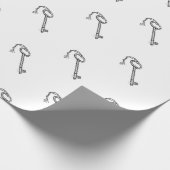 Antiek sleutel cadeaupapier (Hoek)