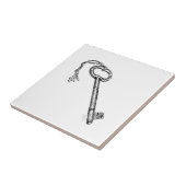 Antiek sleutel tegeltje (Zijkant)