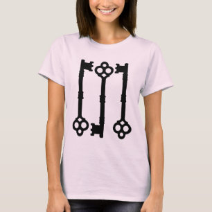 Antiek sleutels schattige gothiek t-shirt