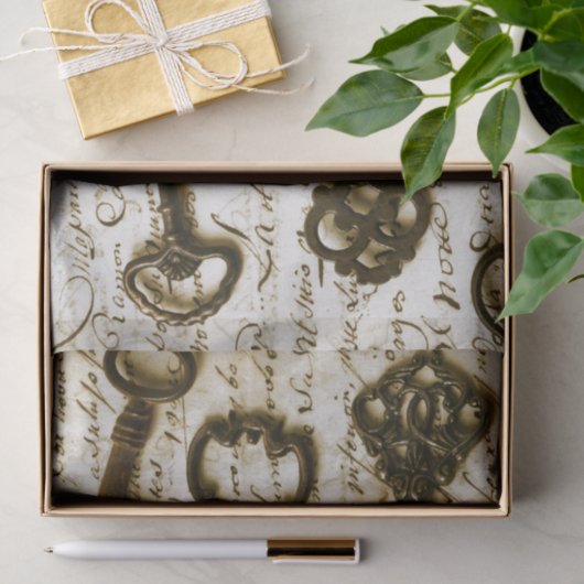 Antiek sleutels tissuepapier (Geschenk)