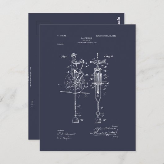 Antiek Speelgoed 1904 Patenttekening Briefkaart (Voorkant / Achterkant)