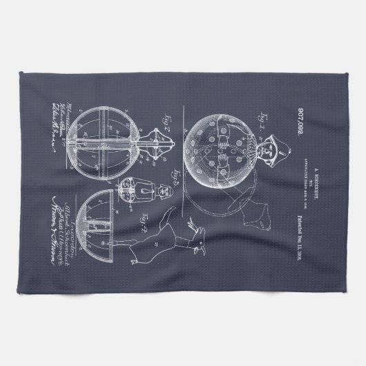 Antiek Speelgoed 1908 Roly Poly Patenttekening Theedoek (Horizontaal)