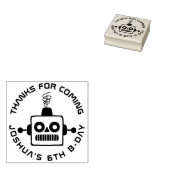 Antiek Speelgoed Robot Dank u Rubberstempel (Gestempeld)