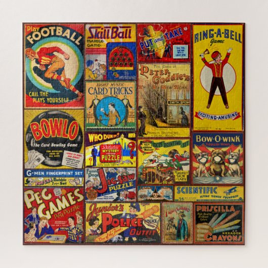 ANTIEK SPEL EN SPEELGOED BOX ART LEGPUZZEL (Verticaal)