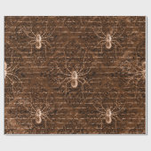 Antiek Spinnenpatroon Cadeaupapier (Vlak)