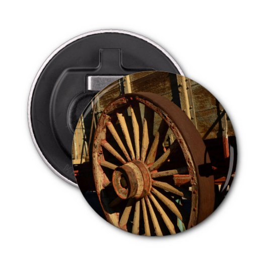 Antiek spoorwagon button flesopener (Voorkant)
