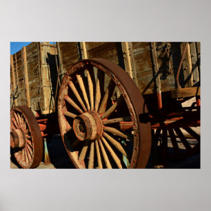 Antiek spoorwagon poster