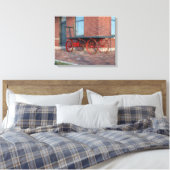 Antiek spoorweg canvas afdruk (Insitu (Slaapkamer))