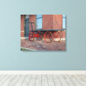 Antiek spoorweg canvas afdruk (Insitu (Houten vloer))