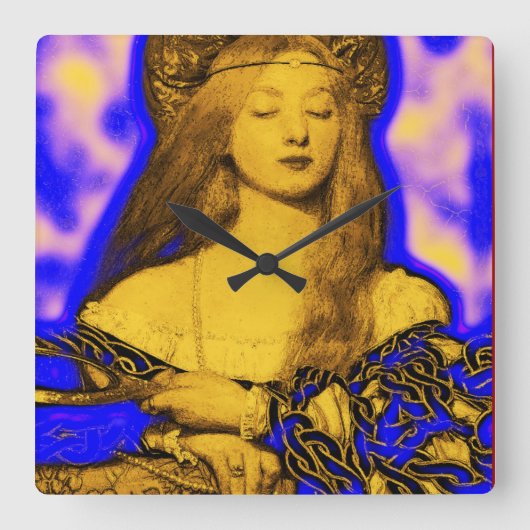 ANTIEK SQUASH HARVEST VIERKANTE KLOK (Voorkant)