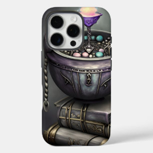 Antiek steampunk ketel Stapel Spellbooks iPhone 16 Pro Hoesje