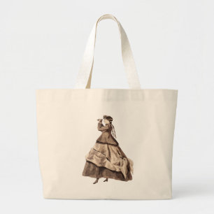 Antiek Steampunk Lady op Canvas tas