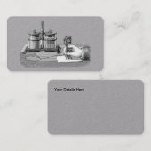 Antiek Steampunk Schrijver Edison Visitekaartje (Voorkant / Achterkant)