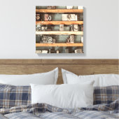 antiek stempels voor drukletters canvas afdruk (Insitu (Slaapkamer))