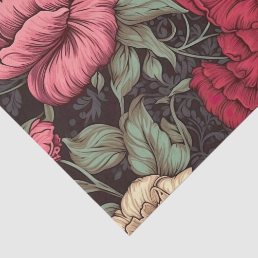 Antiek  stijl bloemendecoupage papier (Detail)