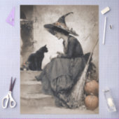 Antiek stijl heks en kattenkunst decoupage tissuepapier (Craft)