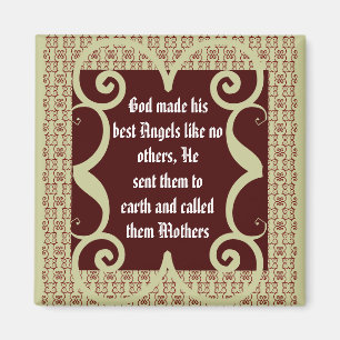 ANTIEK STIJL MOEDERS GEDICHT MAGNET MAGNEET