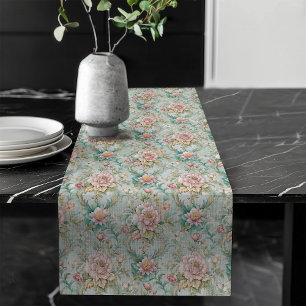 Antiek stijl rococo tafelloper Bloemen