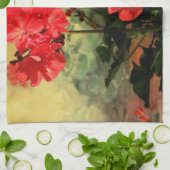 Antiek stijl Rood-geraniumvloerschalen Theedoek (Gevouwen)